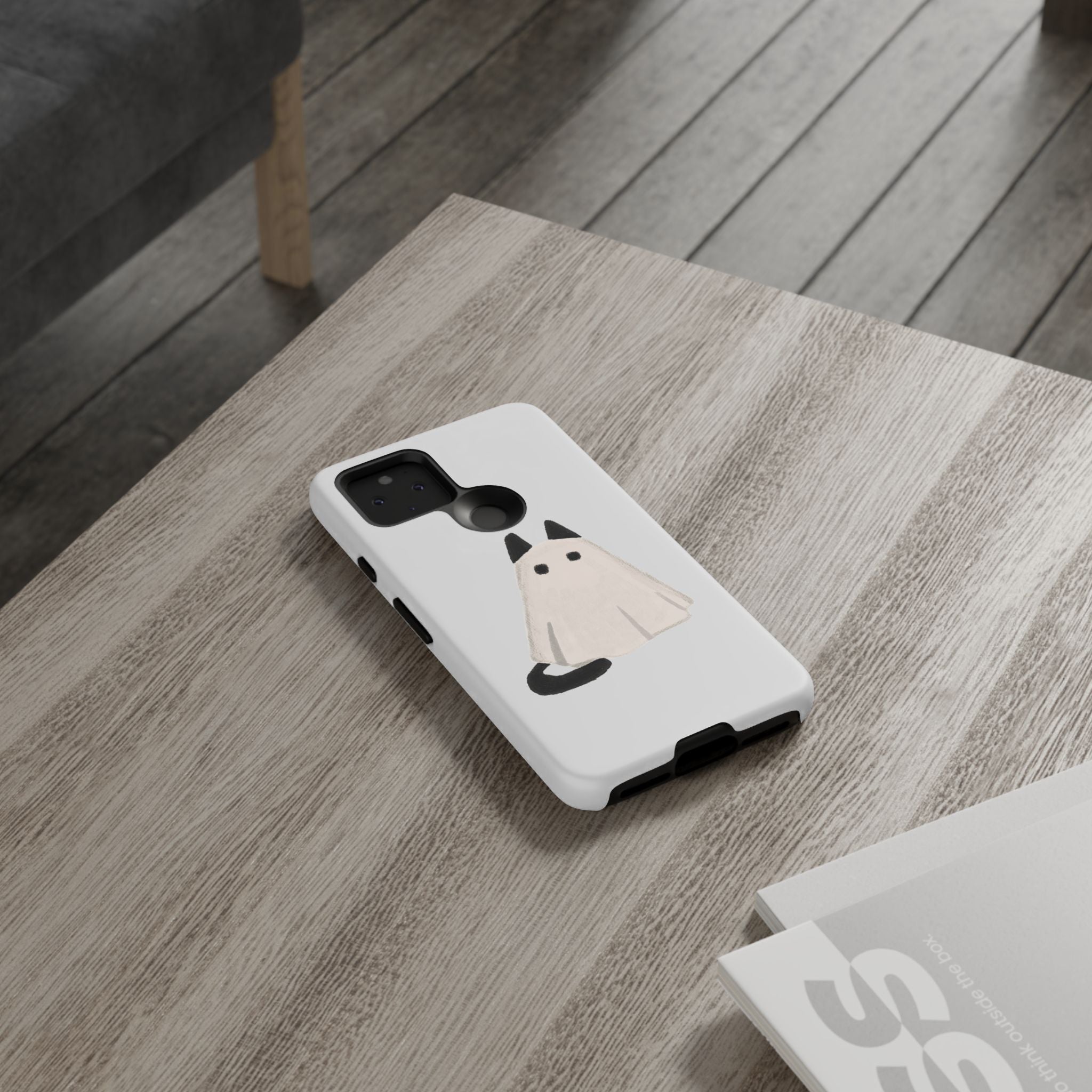 Cute Cat Ghost Phone Case | Halloween Gift for Cat Lovers