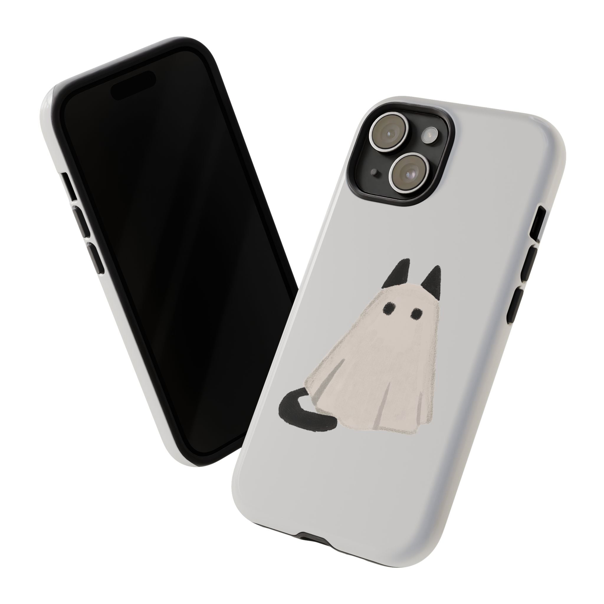 Cute Cat Ghost Phone Case | Halloween Gift for Cat Lovers