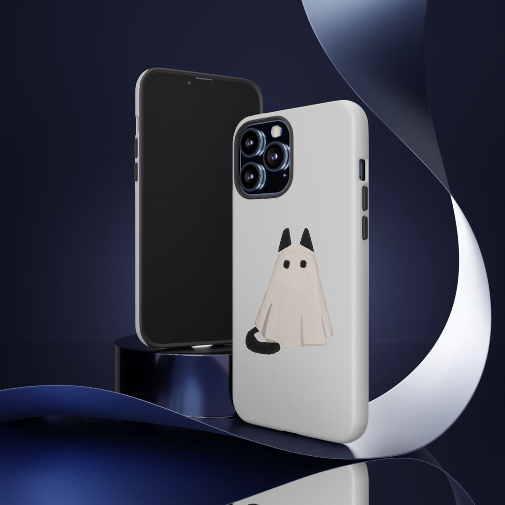 Cute Cat Ghost Phone Case | Halloween Gift for Cat Lovers