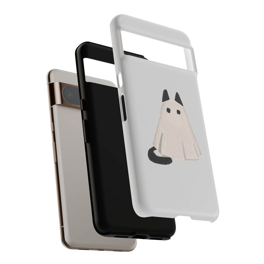 Cute Cat Ghost Phone Case | Halloween Gift for Cat Lovers