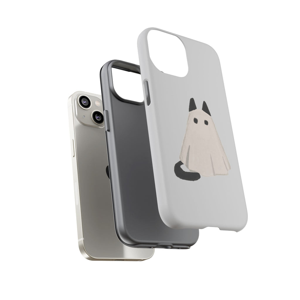 Cute Cat Ghost Phone Case | Halloween Gift for Cat Lovers