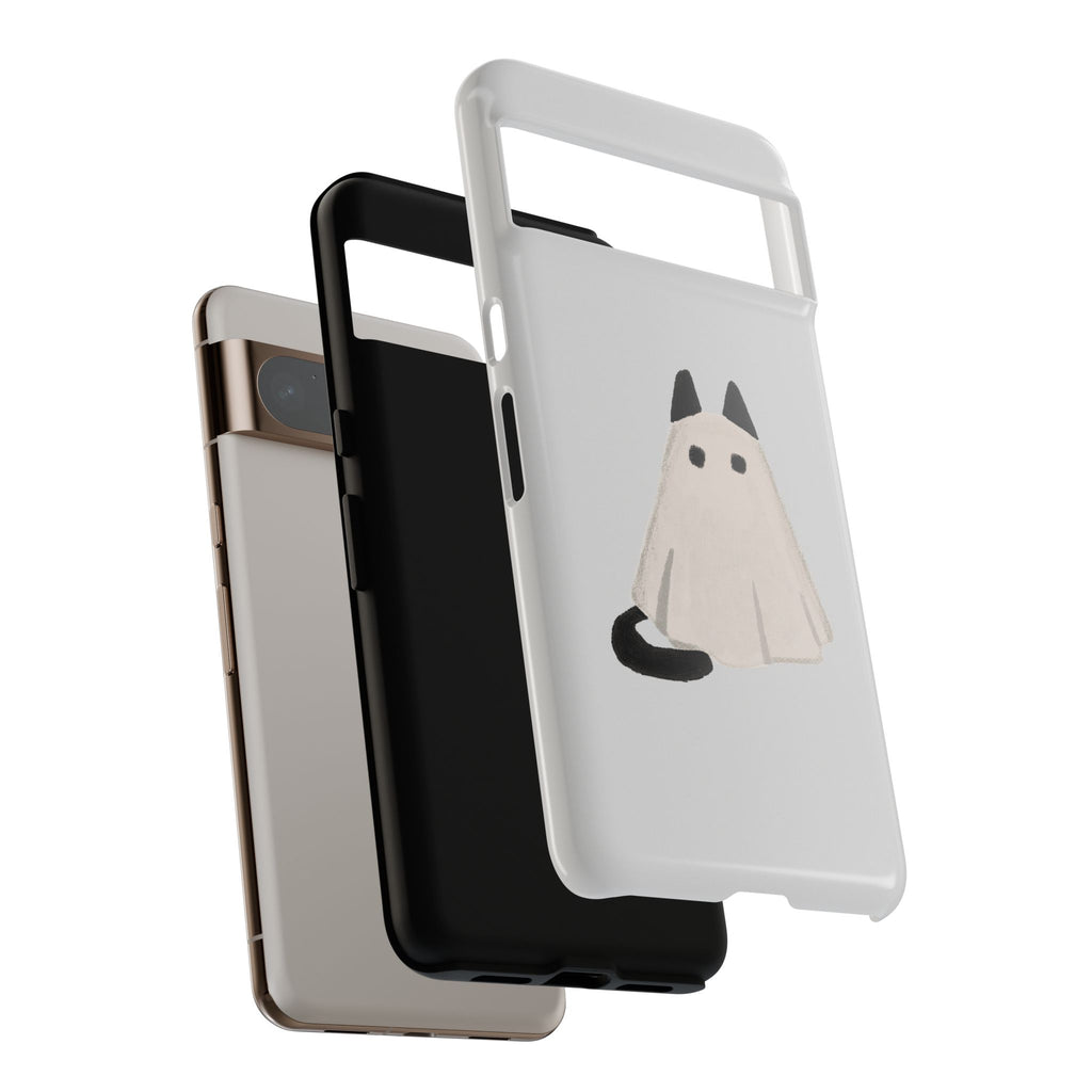 Cute Cat Ghost Phone Case | Halloween Gift for Cat Lovers