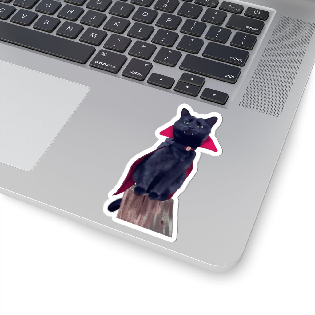 Cat Vampire Stickers | Cute Halloween Kiss-Cut Decals