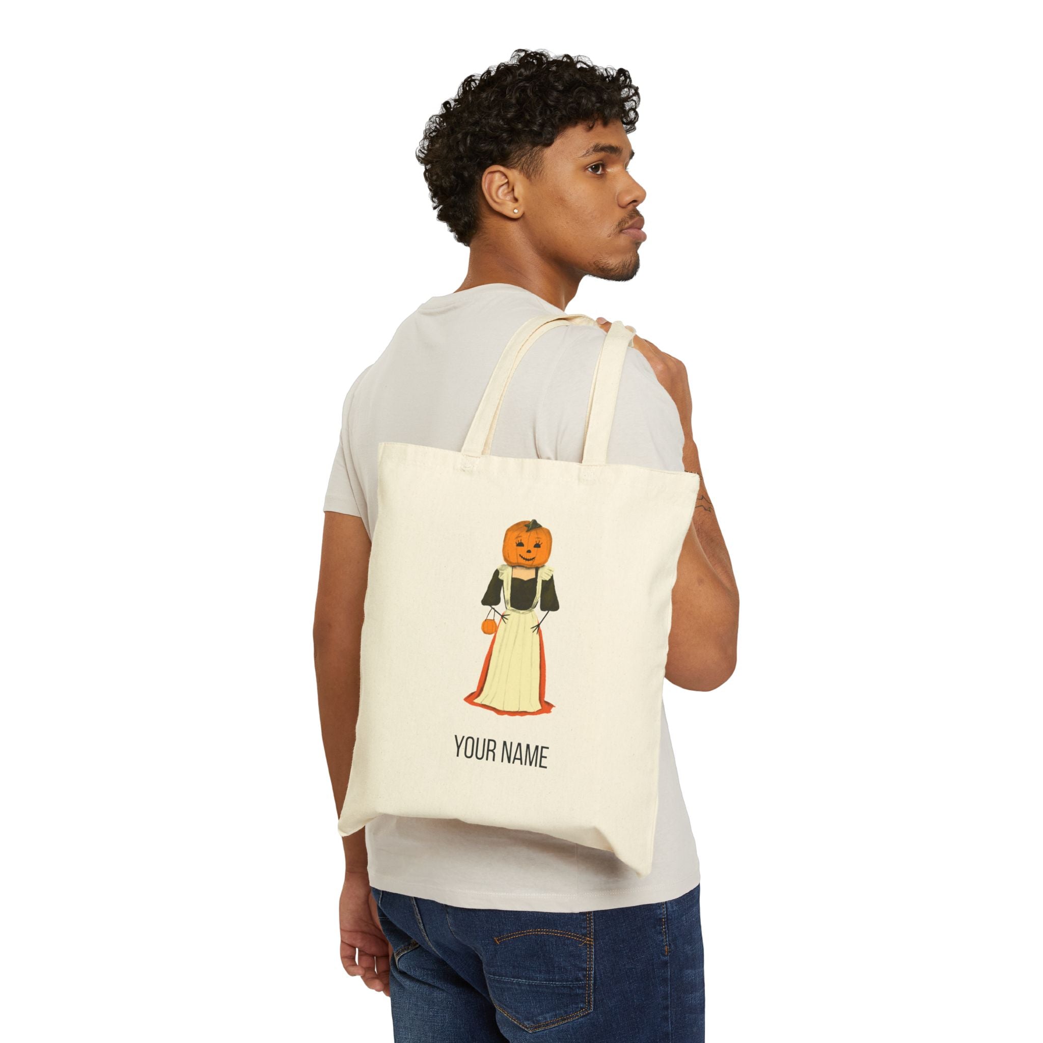 Personalized Pumpkin Princess Tote | Halloween Trick or Treat Bag