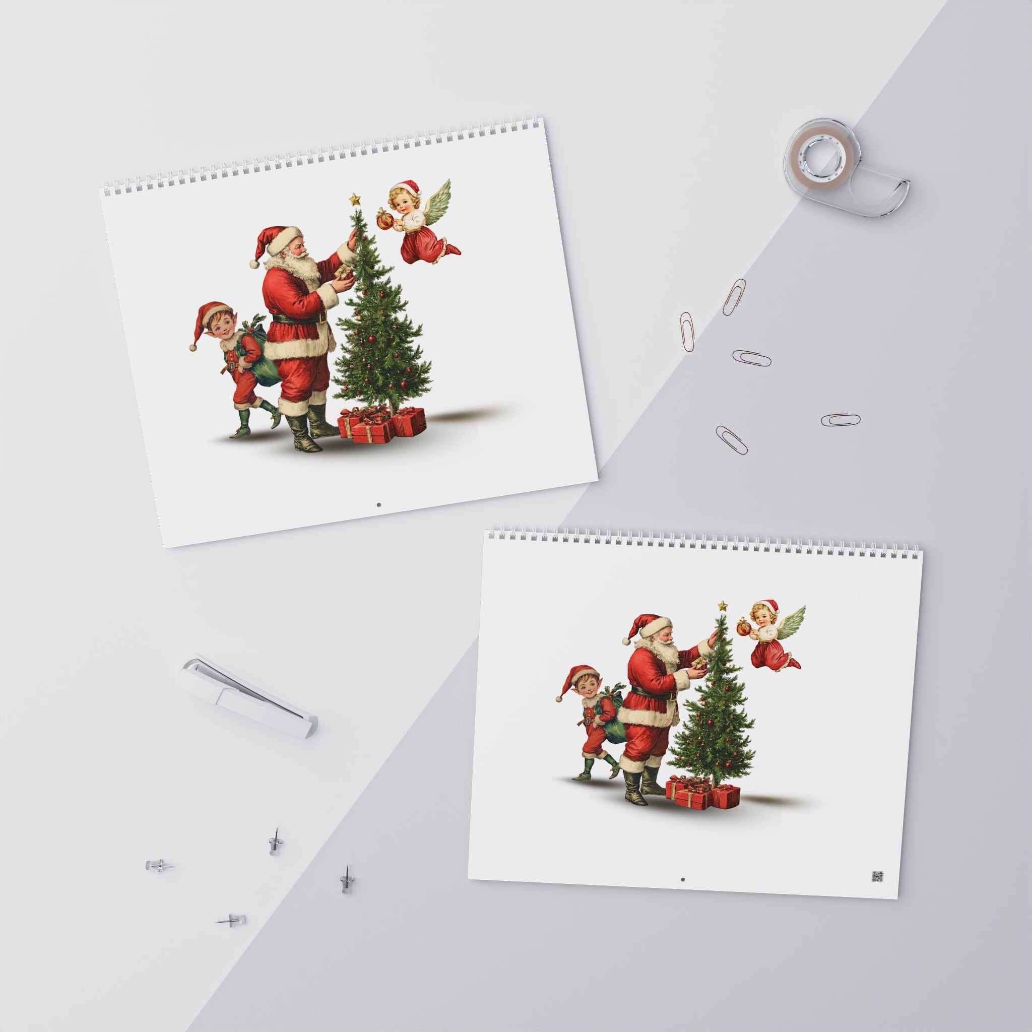 Vintage Holiday Wall Calendar 2026 | Festive Christmas Decor & Planner