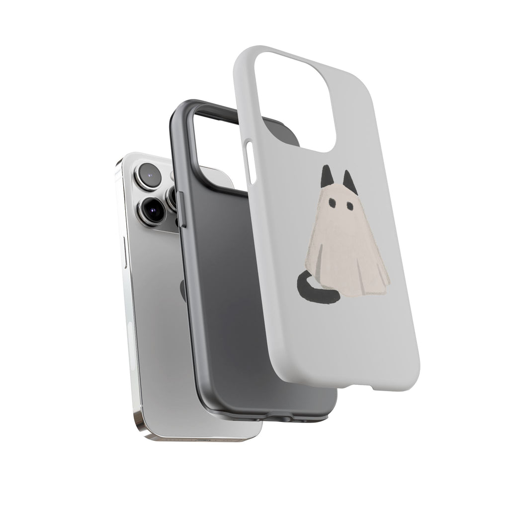 Cute Cat Ghost Phone Case | Halloween Gift for Cat Lovers