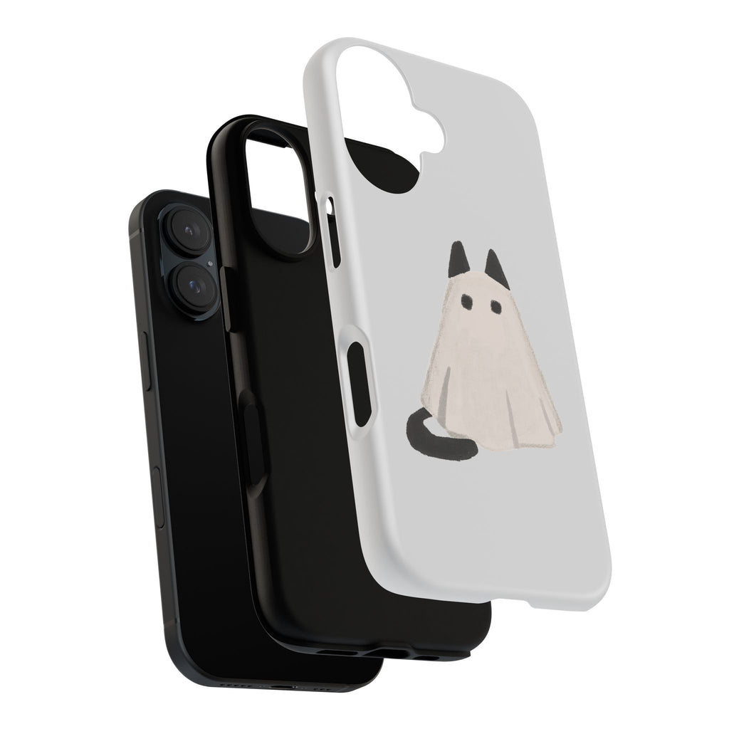 Cute Cat Ghost Phone Case | Halloween Gift for Cat Lovers