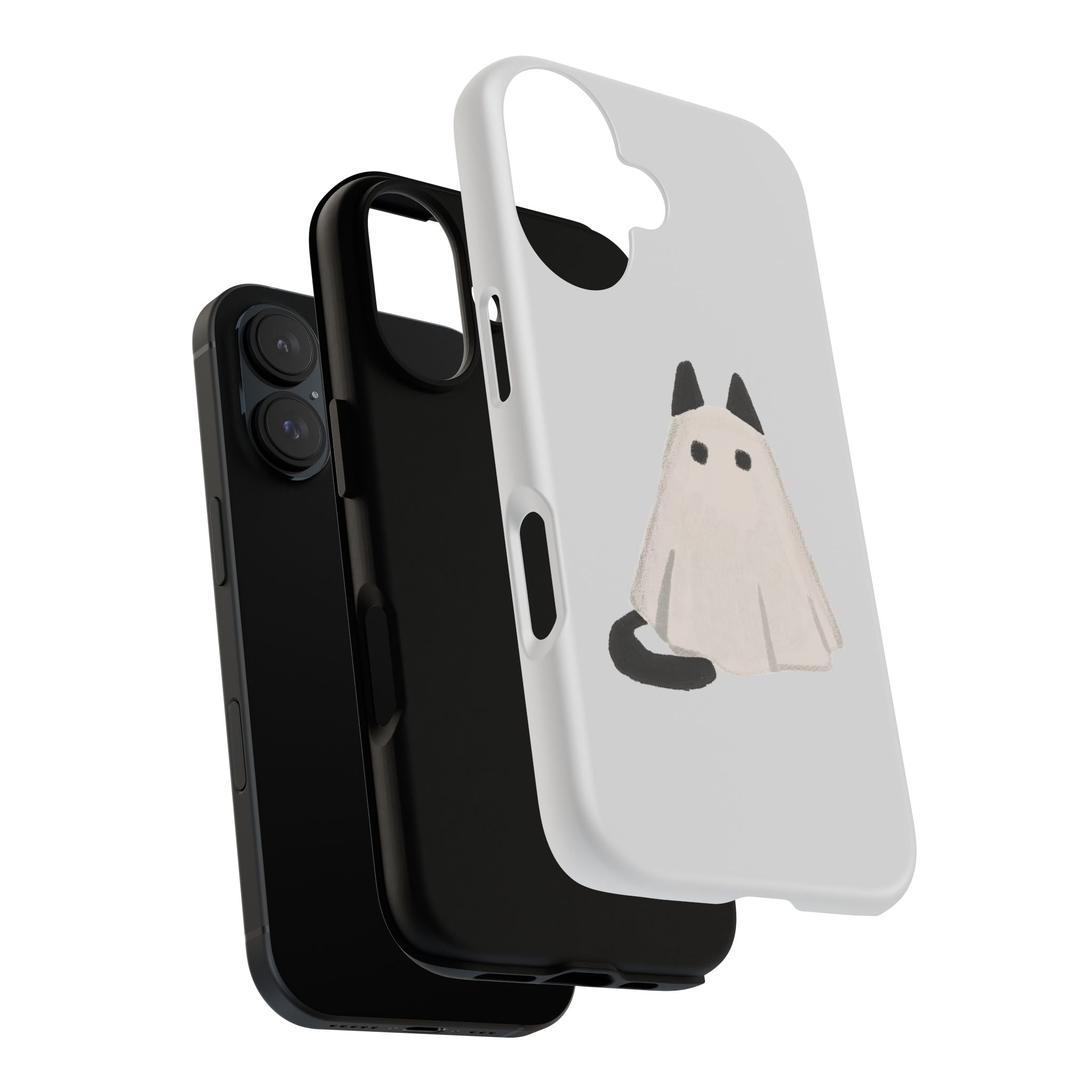 Cute Cat Ghost Phone Case | Halloween Gift for Cat Lovers