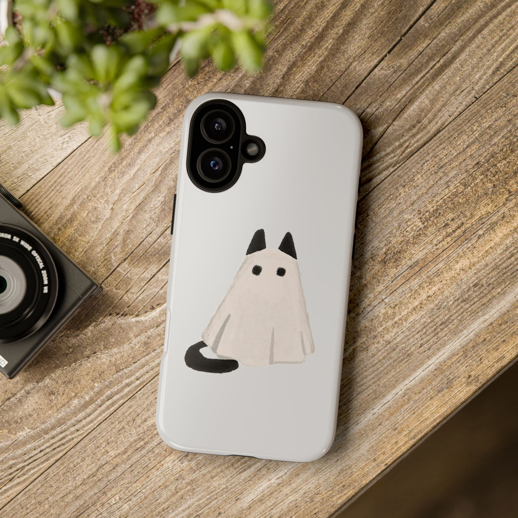 Cute Cat Ghost Phone Case | Halloween Gift for Cat Lovers