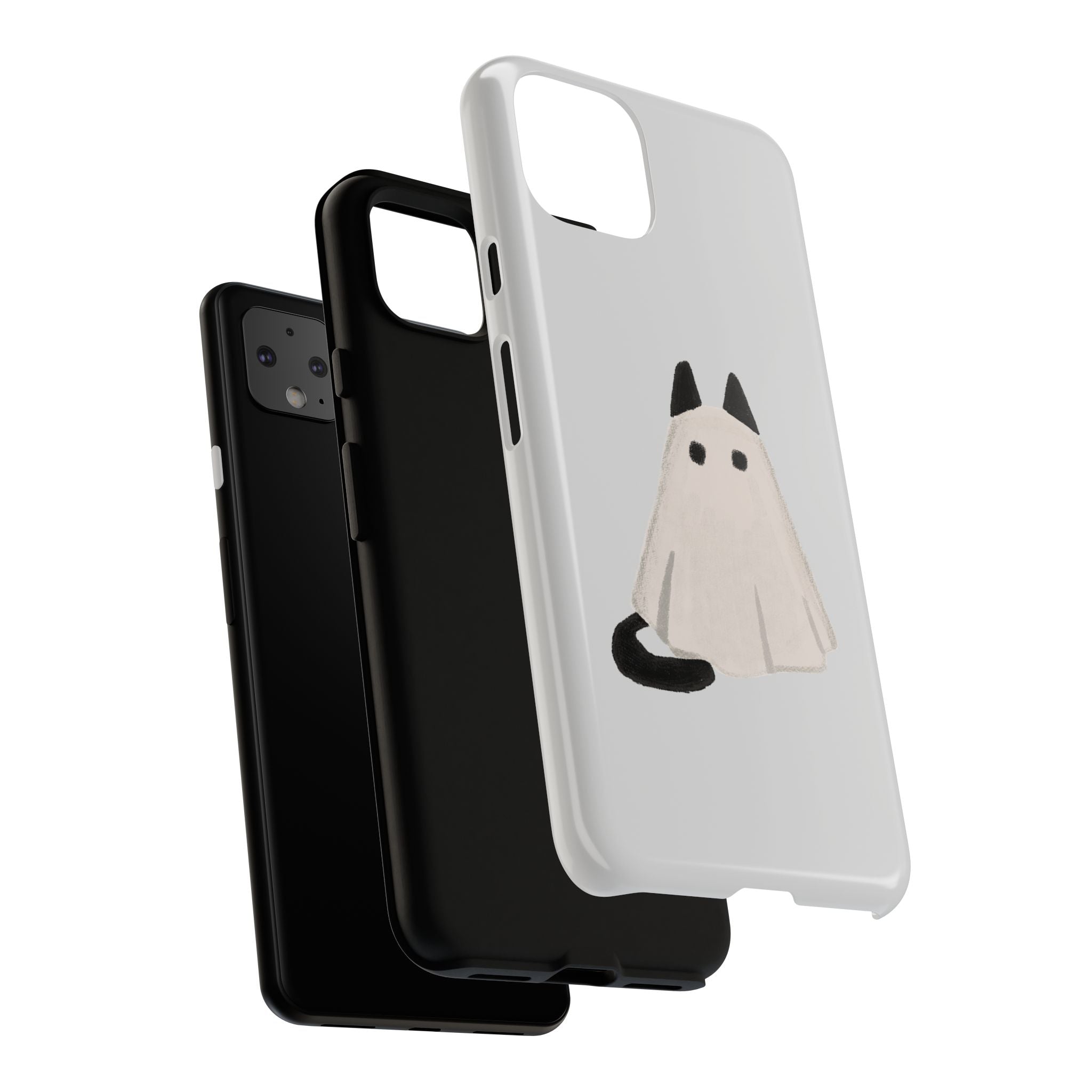 Cute Cat Ghost Phone Case | Halloween Gift for Cat Lovers