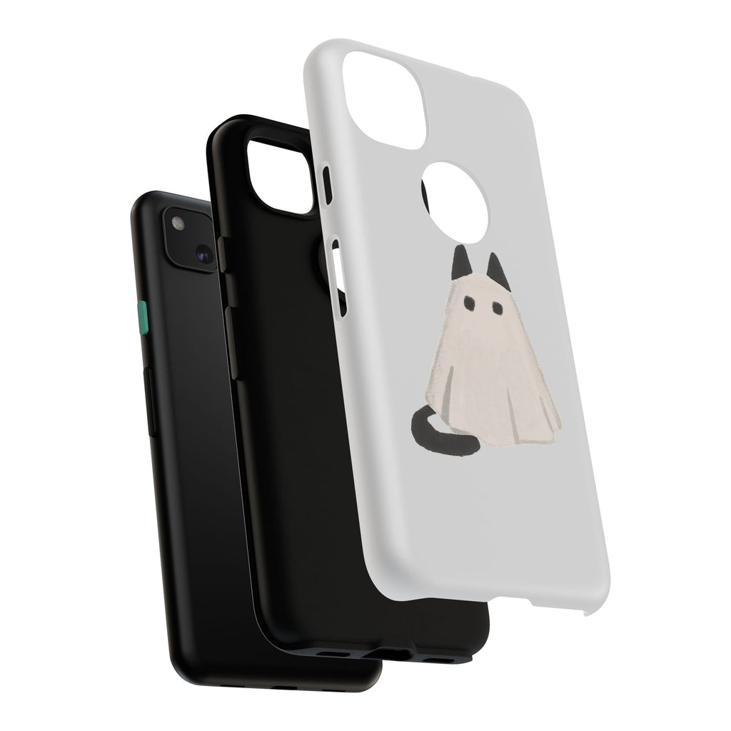 Cute Cat Ghost Phone Case | Halloween Gift for Cat Lovers