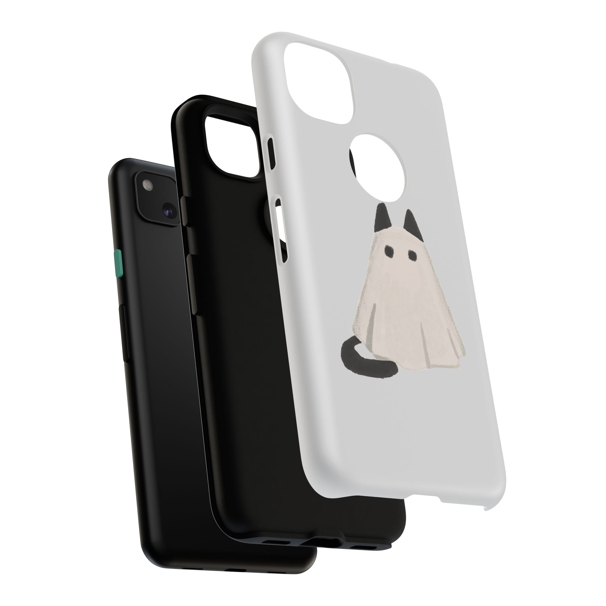 Cute Cat Ghost Phone Case | Halloween Gift for Cat Lovers