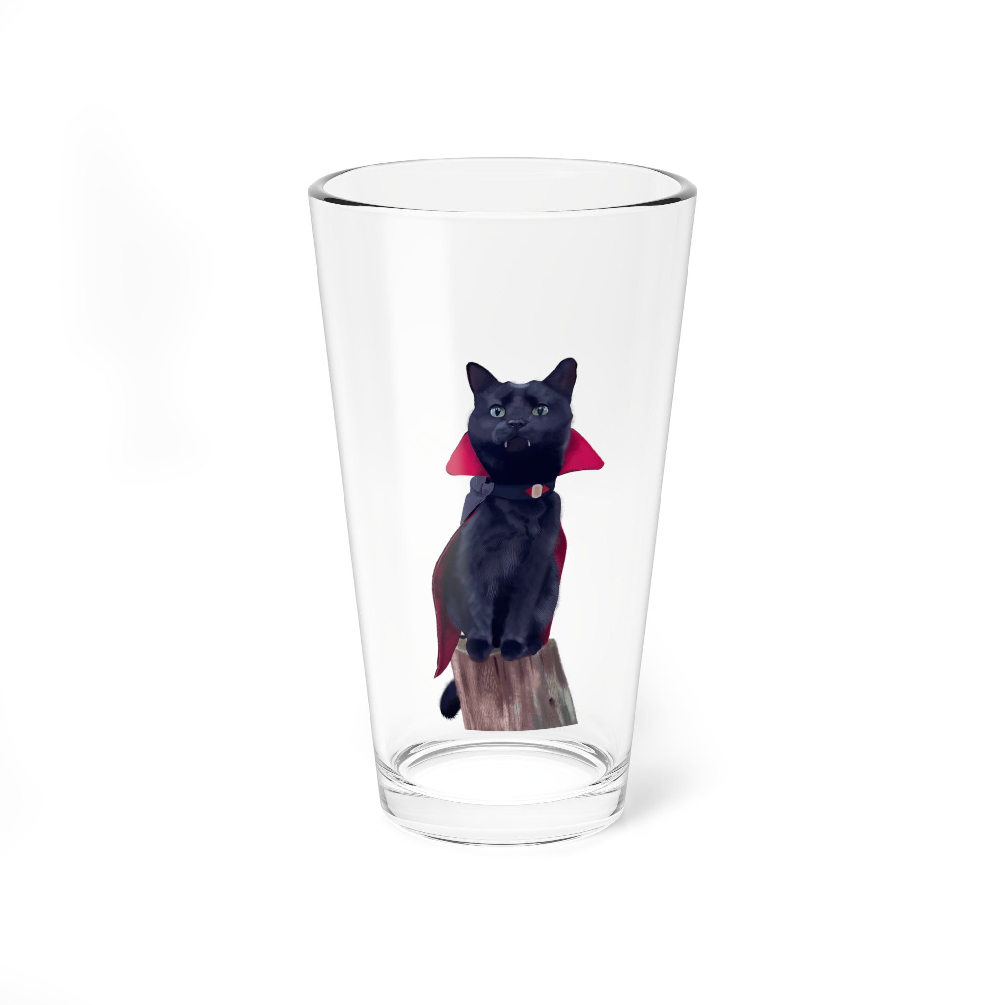Cat-Themed Mixing Glass 16oz | Fun Cocktail Glass for Cat Lovers
