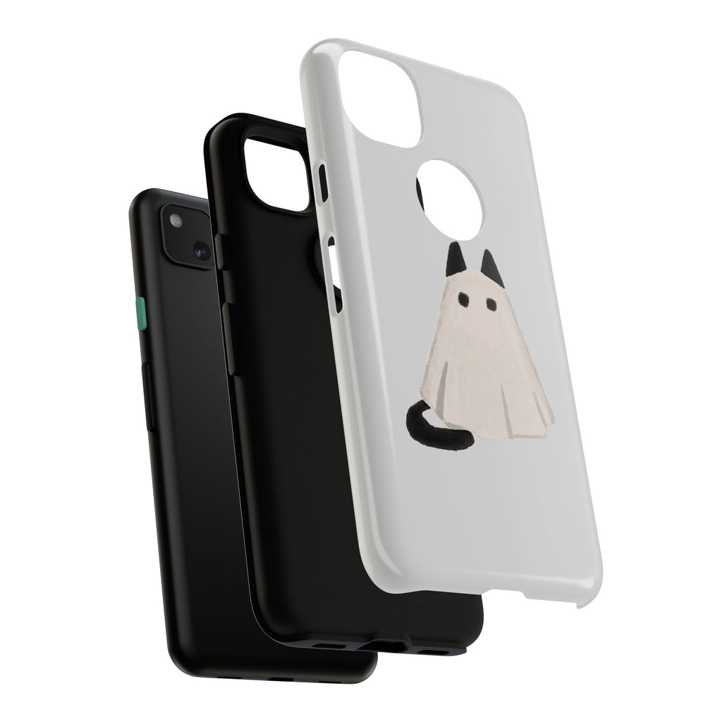 Cute Cat Ghost Phone Case | Halloween Gift for Cat Lovers