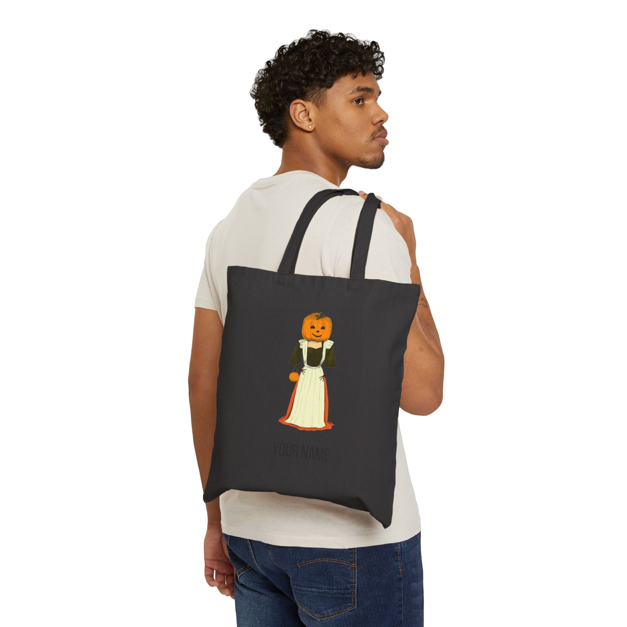 Personalized Pumpkin Princess Tote | Halloween Trick or Treat Bag