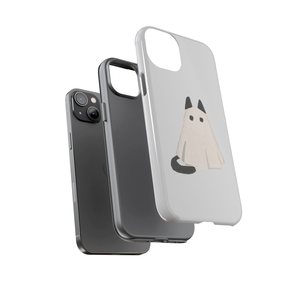 Cute Cat Ghost Phone Case | Halloween Gift for Cat Lovers