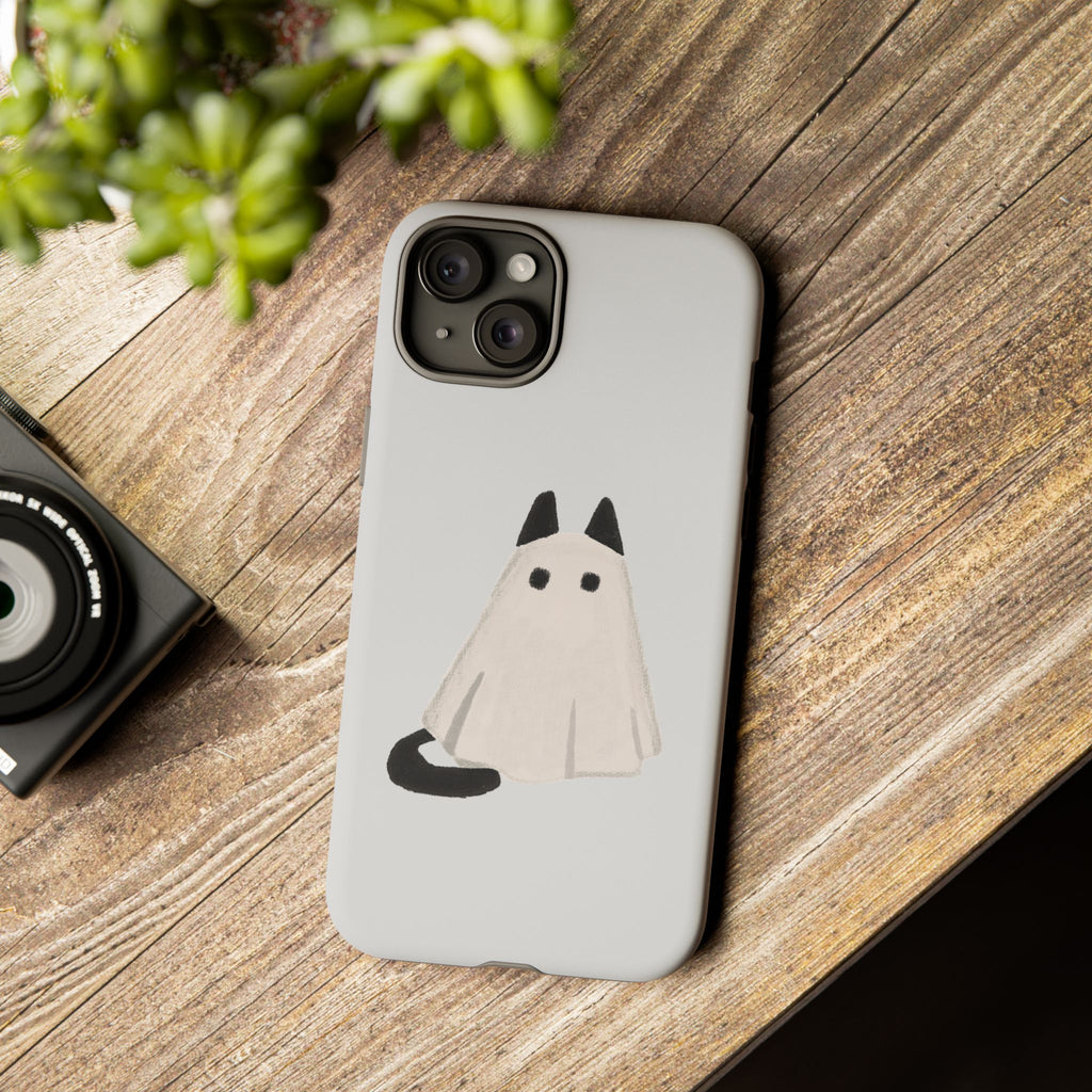 Cute Cat Ghost Phone Case | Halloween Gift for Cat Lovers
